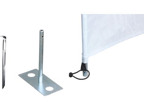 Bo-Camp - Słupek do parawanu + płyta - 30 cm - 4 szt - 4