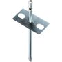 Bo-Camp - Słupek do parawanu + płyta - 30 cm - 4 szt - 3