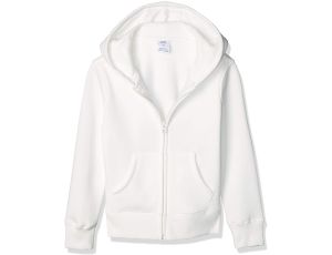 Bluza z kapturem z zamkiem błyskawicznym 4 lata biały