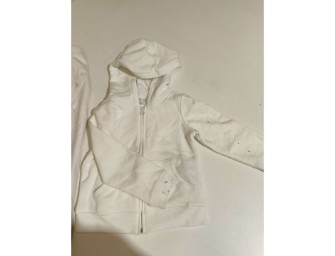 Bluza z kapturem z zamkiem błyskawicznym 4 lata biały - 5