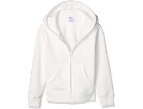 Bluza z kapturem z zamkiem błyskawicznym 4 lata biały