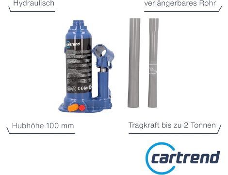 Cartrend 10005 Hydrauliczny podnośnik butelkowy 2 T - 3