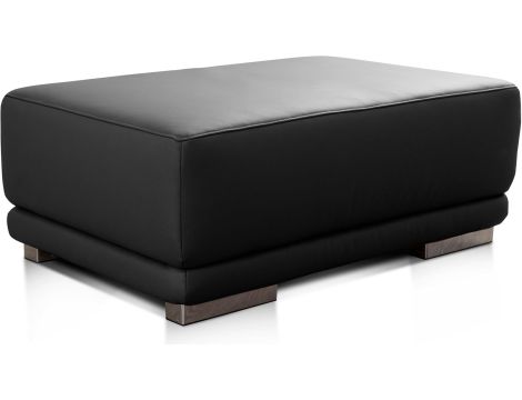 CAVADORE Taboret tapicerowany eko skóra czarny 103 x 41 x 69 P136 - 2