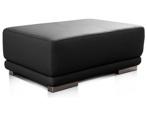 CAVADORE Taboret tapicerowany eko skóra czarny 103 x 41 x 69 P136