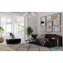 CAVADORE Taboret tapicerowany eko skóra czarny 103 x 41 x 69 P136 - 4