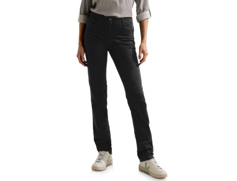 Cecil B376535 - spodnie jeansowe proste Kobiety 27W / 30L czarny