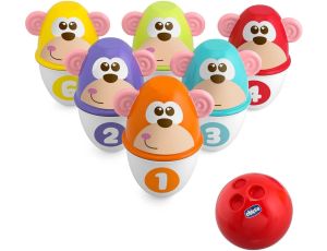 Chicco Monkey Strike Kids Bowling Pin Set - Skittles Game for Kids with 6 S - image 2