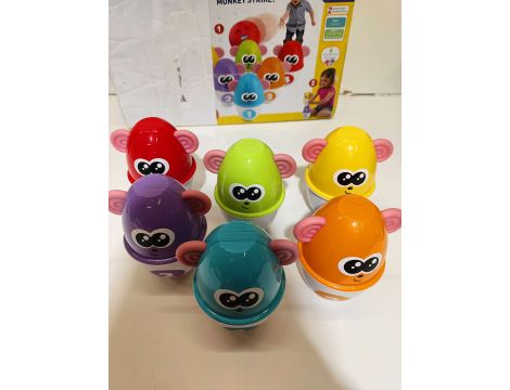 Chicco Monkey Strike Kids Bowling Pin Set - Skittles Game for Kids with 6 S - 5