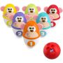Chicco Monkey Strike Kids Bowling Pin Set - Skittles Game for Kids with 6 S - 3