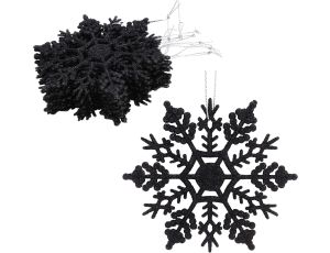 CHRISTMAS CONCEPTS DEKORACJA NA CHOINKĘ PŁATKI ŚNIEGU CZARNE 137851 - image 2