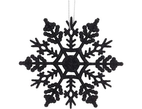 CHRISTMAS CONCEPTS DEKORACJA NA CHOINKĘ PŁATKI ŚNIEGU CZARNE 137851 - 4