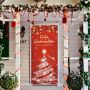 COLOFALLA Baner bożonarodzeniowy 90 x 200 cm baner na drzwi na zewnątrz - 3