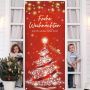 COLOFALLA Baner bożonarodzeniowy 90 x 200 cm baner na drzwi na zewnątrz - 4