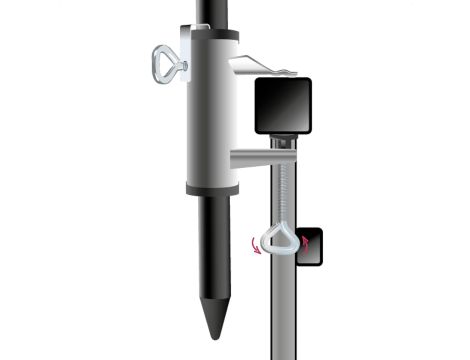 COM-FOUR® Metalowy uchwyt na parasol - 4