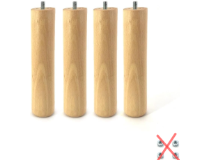 Cortassa zestaw 4 nóg uniwersalne z drewna bukowego (32 cm) brązowy - image 2