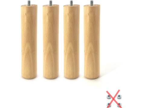 Cortassa zestaw 4 nóg uniwersalne z drewna bukowego (32 cm) brązowy - 2