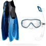 Cressi Agua Bag Sets-flossen Tauchmaske Schnorchel 43/44 Blau - 6