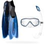 Cressi Agua Bag Sets-flossen Tauchmaske Schnorchel 43/44 Blau - 2
