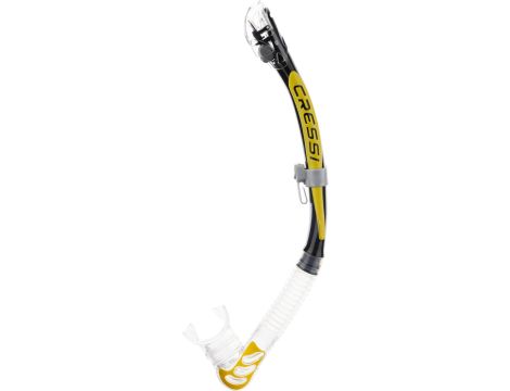 Cressi Alpha Ultra Dry Snorkel Przezroczysty/Rura Czarny Żółty - 2