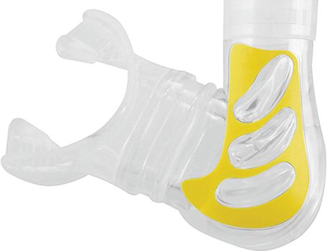Cressi Alpha Ultra Dry Snorkel Przezroczysty/Rura Czarny Żółty - 3