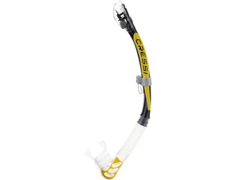 Cressi Alpha Ultra Dry Snorkel Przezroczysty/Rura Czarny Żółty
