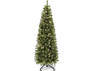 YITAHOME Sztuczna choinka 182 cm wąska z 200 diodami LED - image 2