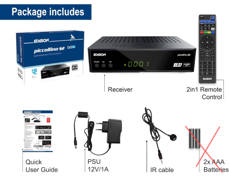 Dekoder DVB-S2 Edision Piccollino S2 - 6