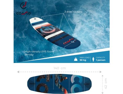 Deska Wakeboard COASTO KYANIT 140CM 140 cm - 5