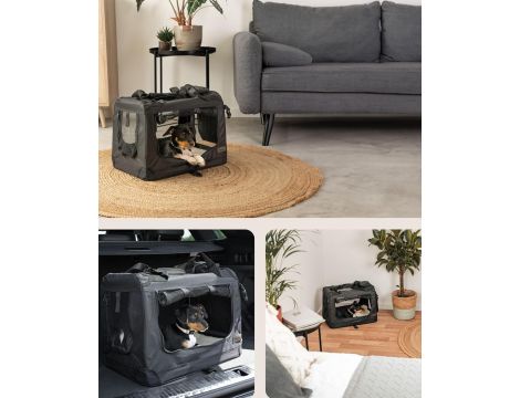 Dibea TB10020 Torba Transportowa dla Psów, (S) 50x34x36 cm, Czarna - 5
