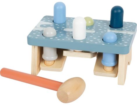 DREWNIANA PRZEBIJANKA WBIJAK GRA WBIJANKA MŁOTEK MONTESSORI ARCTIC 12M+ - 5