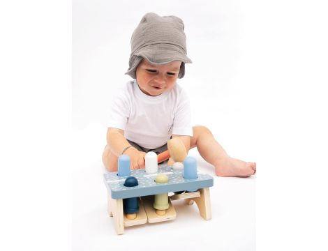 DREWNIANA PRZEBIJANKA WBIJAK GRA WBIJANKA MŁOTEK MONTESSORI ARCTIC 12M+ - 6