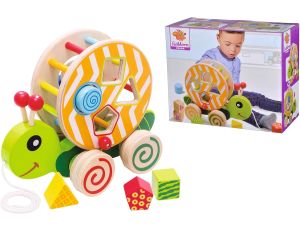 Drewniany Ślimak pchacz Sorter Układanka - image 2