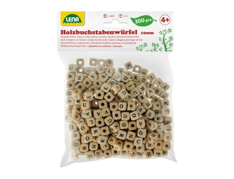 Drewniane kostki z literami Lena 300 sztuk