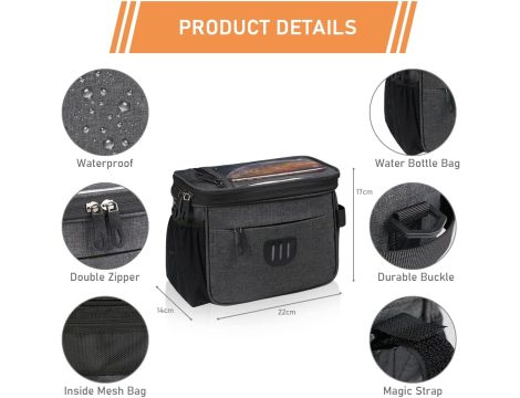 Flintronic Kosz rowerowy 6 l - 3