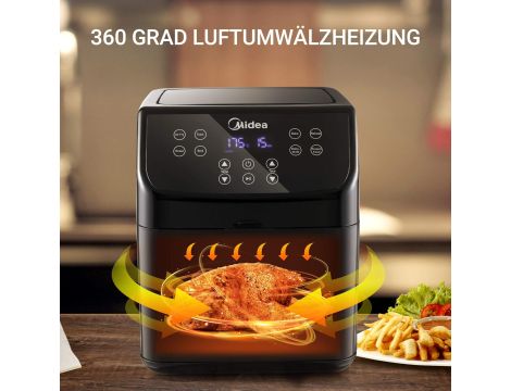 Frytkownica beztłuszczowa Midea MF-CN55A2 1700 W 5,5 l - 3