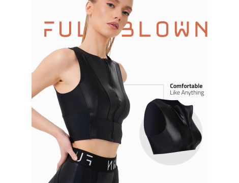 Full:Blown Shiny Fitted Silhouette  Top - bez rękawów r. M - 3