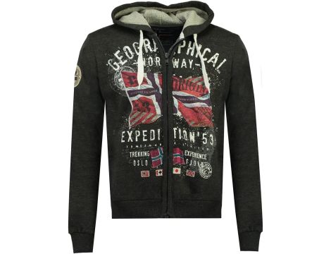 Geographical Norway Bluza z kapturem Mężczyźni M Szary - 2