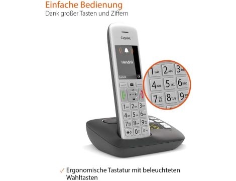 Gigaset E390A bezprzewodowy telefon dla seniorów z automatyczną sekretarką - 5