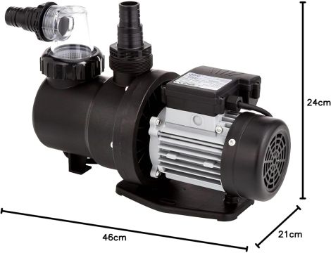 Gre PP051 - Basenowa pompa filtracyjna, 450 W, 8,5 m3/h, czarna - 8