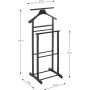 HAKU Mobel, 3056 Drewno lite, Czarny 36 x 47 x 102 cm - 4