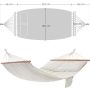 Hamak z drążkiem Songmics brązowy 300 kg 300 x 150 - 6