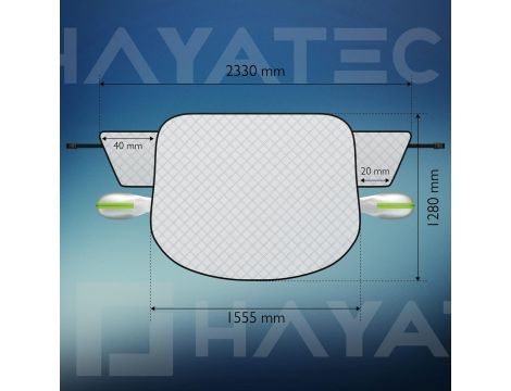 HAYATEC Osłona przedniej szyby samochodowej - 5