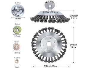 HAUSPROFI Profesjonalna szczotka do usuwania chwastów z otworem 25,4 mm - image 2