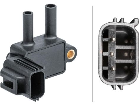 HELLA 6PP 009 409-601 Czujnik, ciśnienie spalin - 3-biegunowy - przykręcany - 2