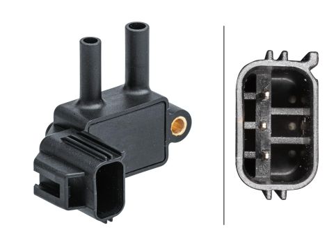 HELLA 6PP 009 409-601 Czujnik, ciśnienie spalin - 3-biegunowy - przykręcany