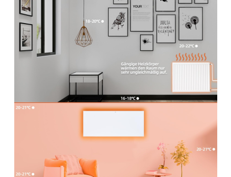 Panel grzewczy na podczerwień z WiFi 700 W - 4