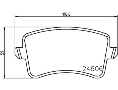 HELLA PAGID 8DB 355 025-381 Zestaw klocków hamulcowych - 5