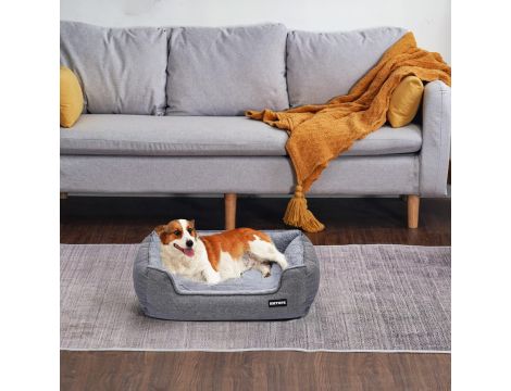 Hmtope kanapa dla psa odcienie szarości 110 cm x 86 cm - 3