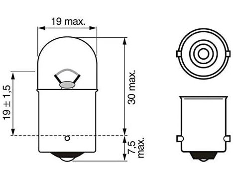 ŻARÓWKA PURE LIGHT R5W 12V 5W BLISTER - - 5