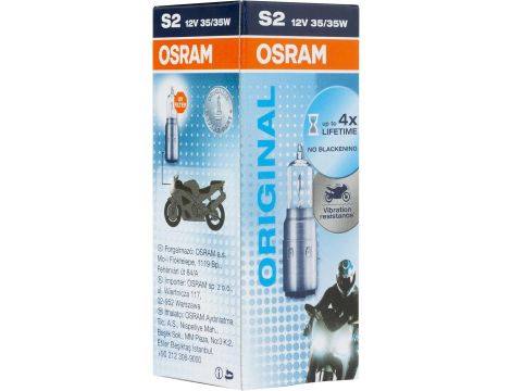 ŻARÓWKA S2 35/35W 12V SKUTER OSRAM ORIGINAL LINE BA20D - 8